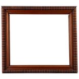 A wood bobbin turned picture or mirror frame,