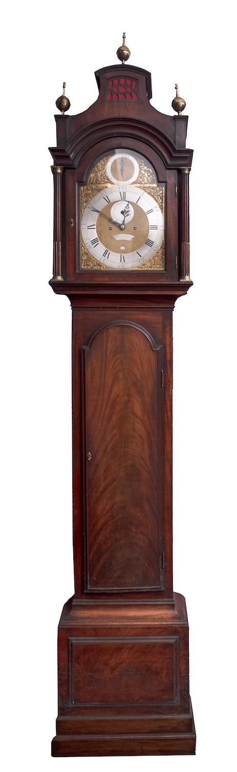 Allam & Clements, London a mahogany longcase clock the eight-day duration,