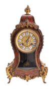 A mid-Victorian French boulle mantel clock the eight-day duration movement striking the hours and
