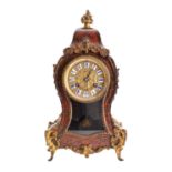 A mid-Victorian French boulle mantel clock the eight-day duration movement striking the hours and