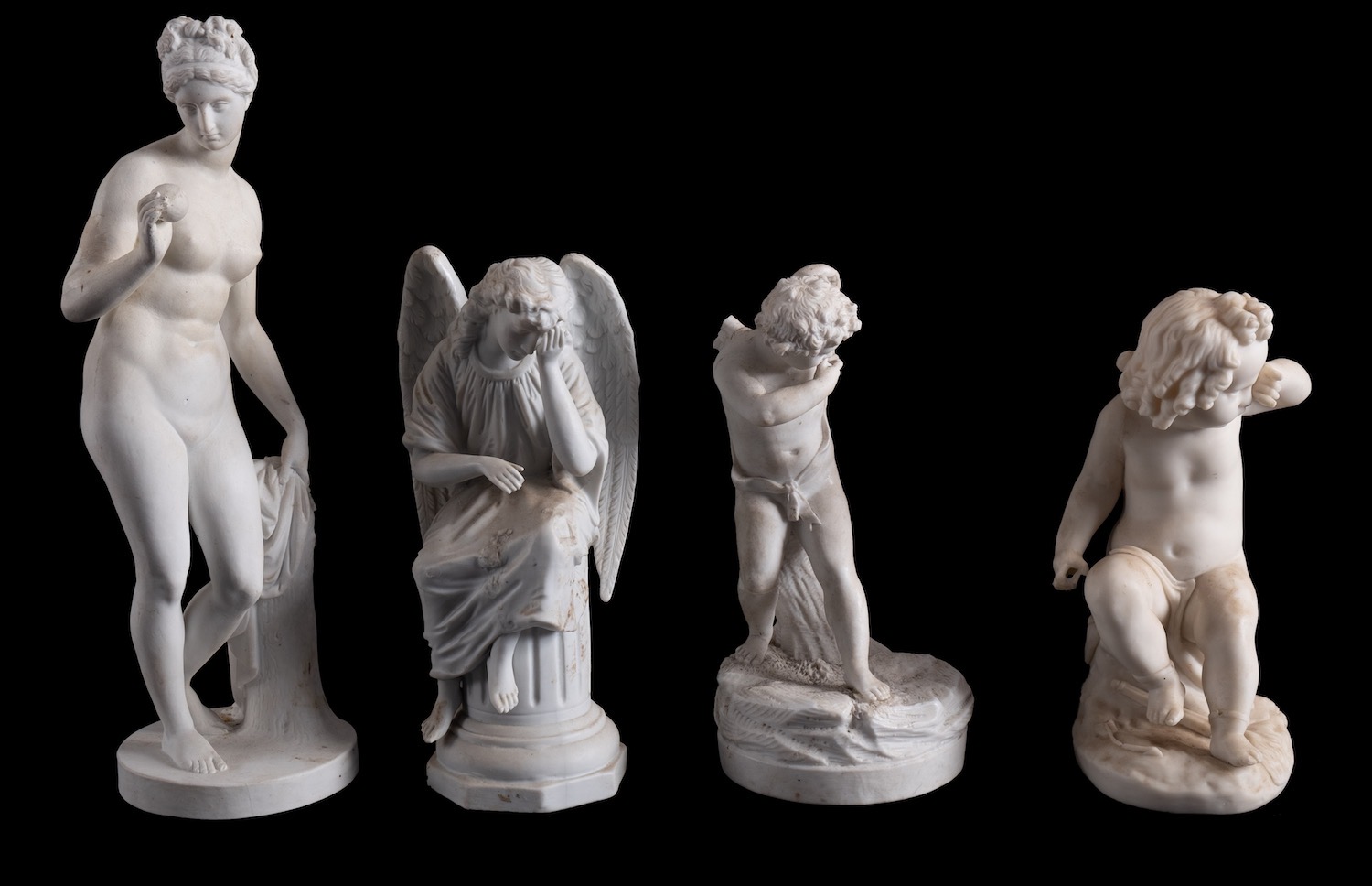 A group of four Royal Copenhagen parian figures together with five other parian figures including - Image 3 of 3