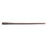 A carved hardwood throwing club, possibly Aboriginal Australian,