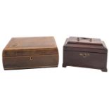 A George II mahogany tea caddy,