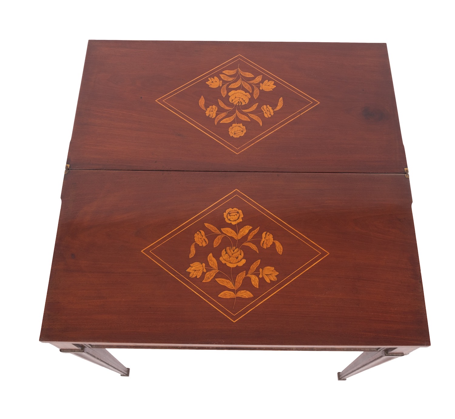 A Dutch marquetry inlaid walnut tea table, - Image 3 of 4