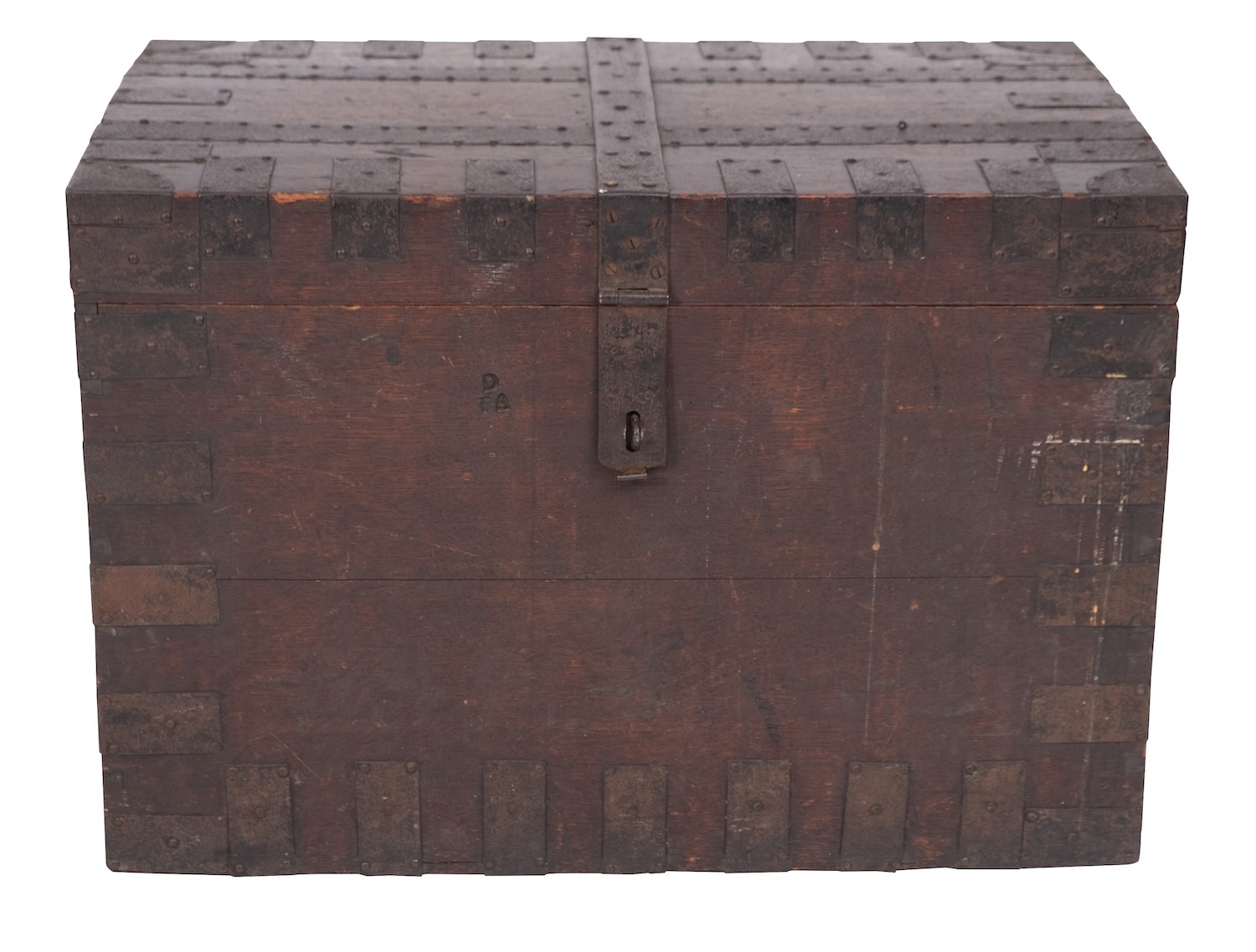 Two similar Victorian oak and metal bound silver chests, - Image 4 of 5
