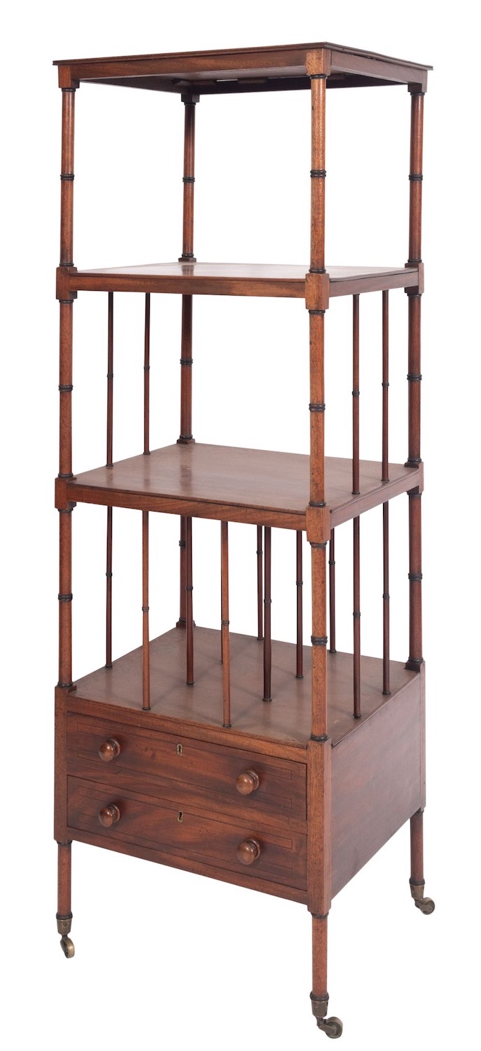 A Regency mahogany four tier Canterbury whatnot, - Image 2 of 2