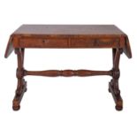 A Regency pollard oak sofa table,