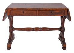 A Regency pollard oak sofa table,