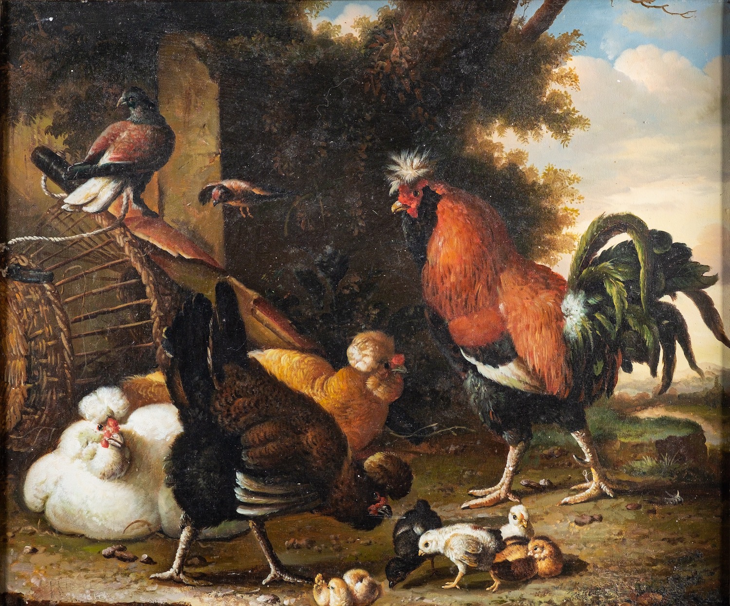 British School (19th Century) Compositions with turkeys, roosters and other birds, - Image 3 of 4