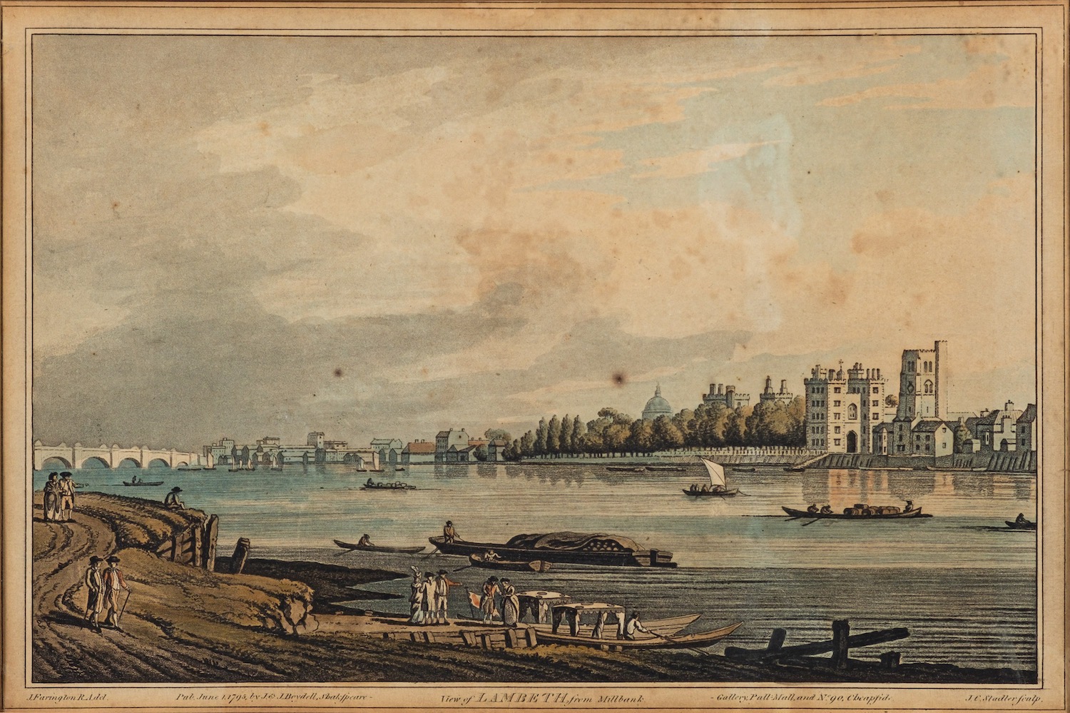 After Joseph Farington (British, 1747-1821) Views of the Thames, including 'Great Marlow', - Image 3 of 13