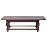 An oak refectory table,