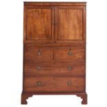 A Regency mahogany press cupboard,