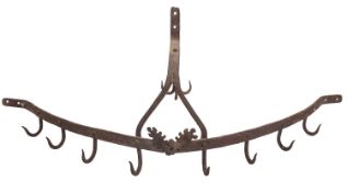 A wrought iron wall mounting game crown,