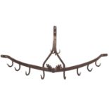 A wrought iron wall mounting game crown,