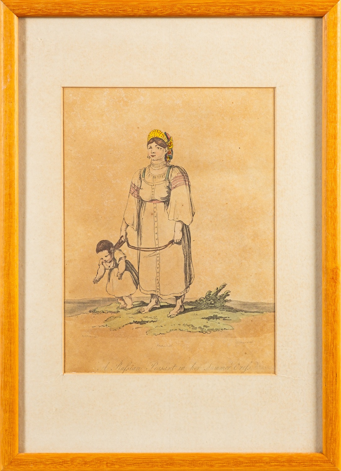 After Robert Ker Porter (British, 1777-1842) A Russian Peasant in her Summer Dress, c. - Image 8 of 10