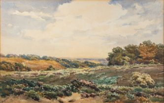 F.S. Dayman (British, 20th Century) Picket Post, New Forest Watercolour 27.5 x 34.