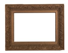 Two wood and gesso picture frames, the l