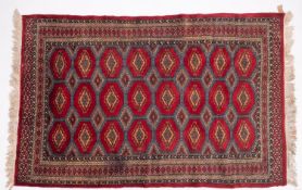 A Pakistan rug of Turkoman design, the r