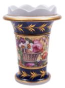 An English porcelain match pot,
