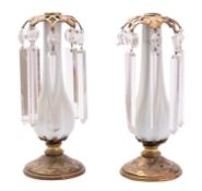 A pair of Regency gilt-metal and glass h