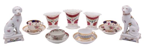 A mixed lot of porcelain, 19th century a