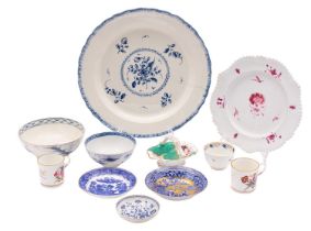 A mixed lot of English ceramics, late 18