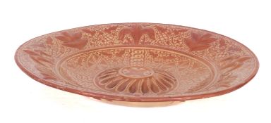 A Hispano Moresque pottery dish of circu