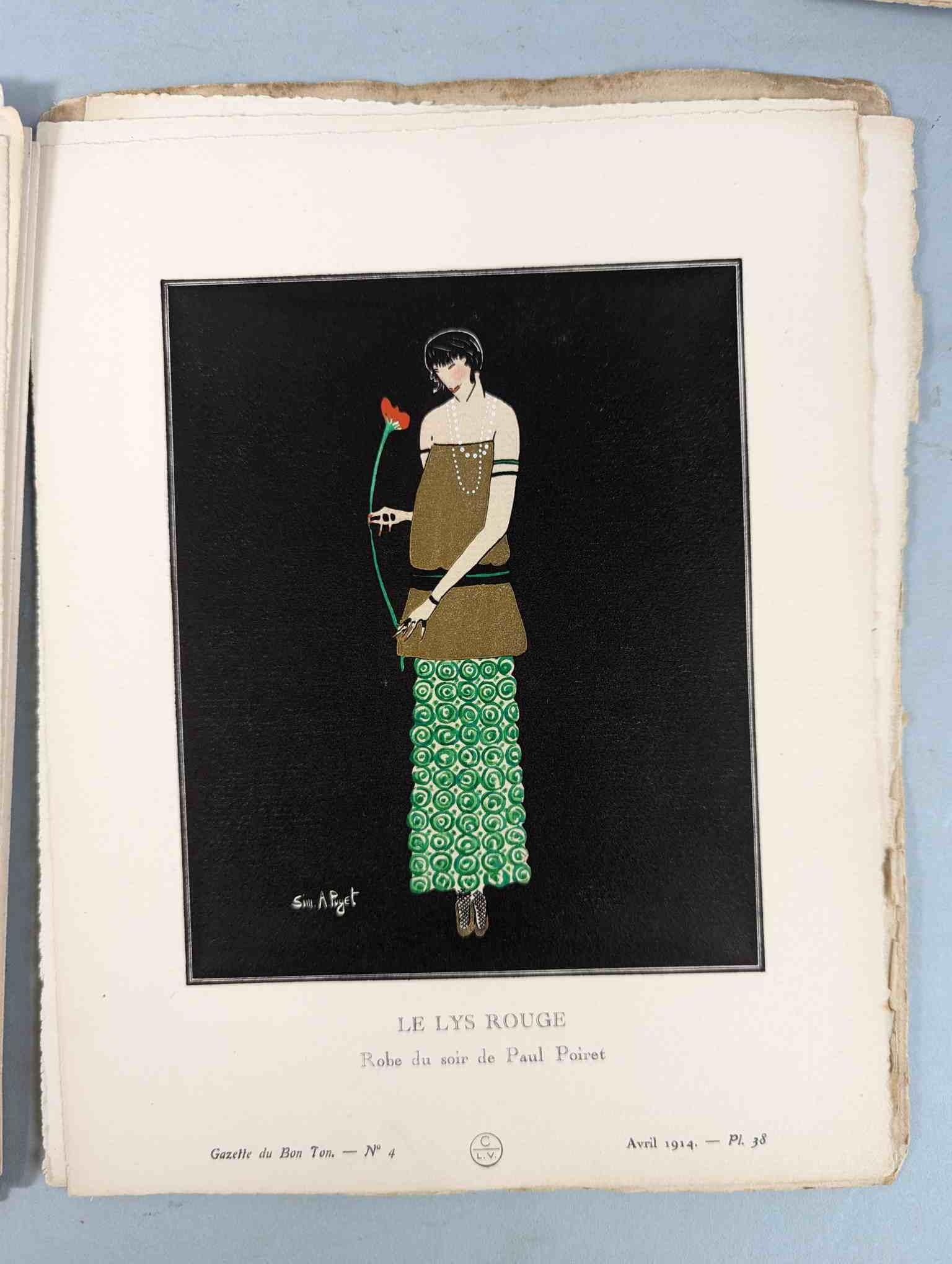 FASHION. VOGEL, Lucien. GAZETTE DU BON TON: Art-Modes & Frivolités, Paris 1913-14, 4 vol. - Image 37 of 54