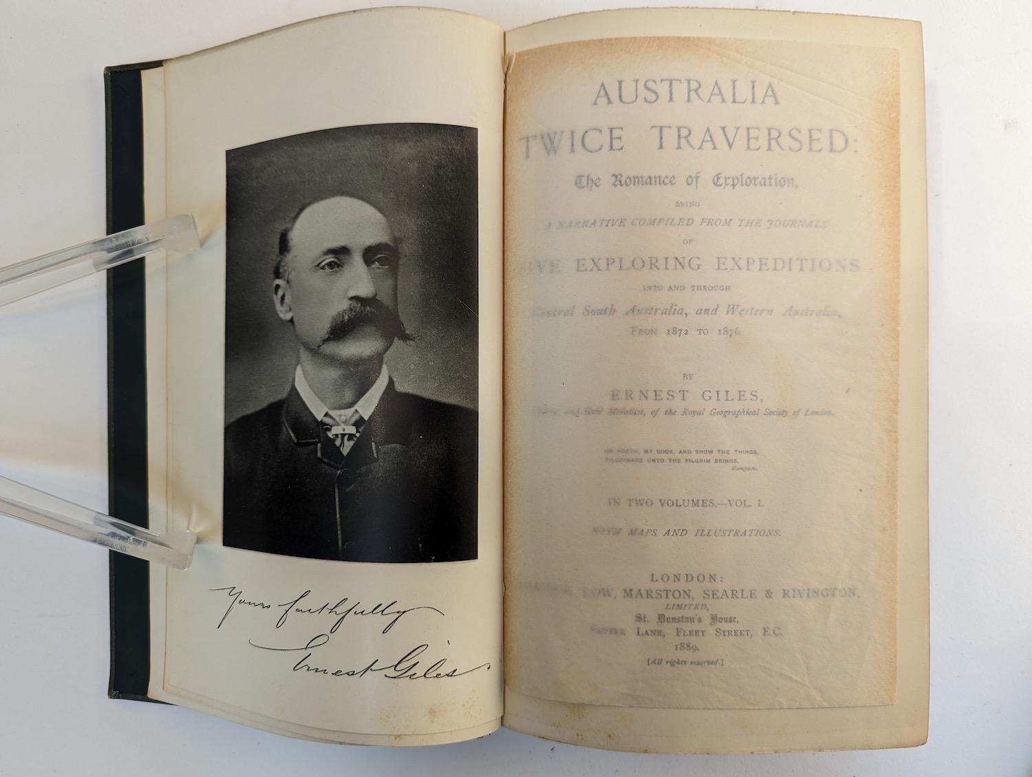 AUSTRALIA. Giles, Ernest. Australia Twice Traversed..., 2 vol. - Bild 7 aus 18