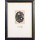 DICKENS, Charles (1812-1870), an autograph clipping in bluey green ink,