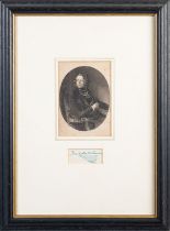 DICKENS, Charles (1812-1870), an autograph clipping in bluey green ink,