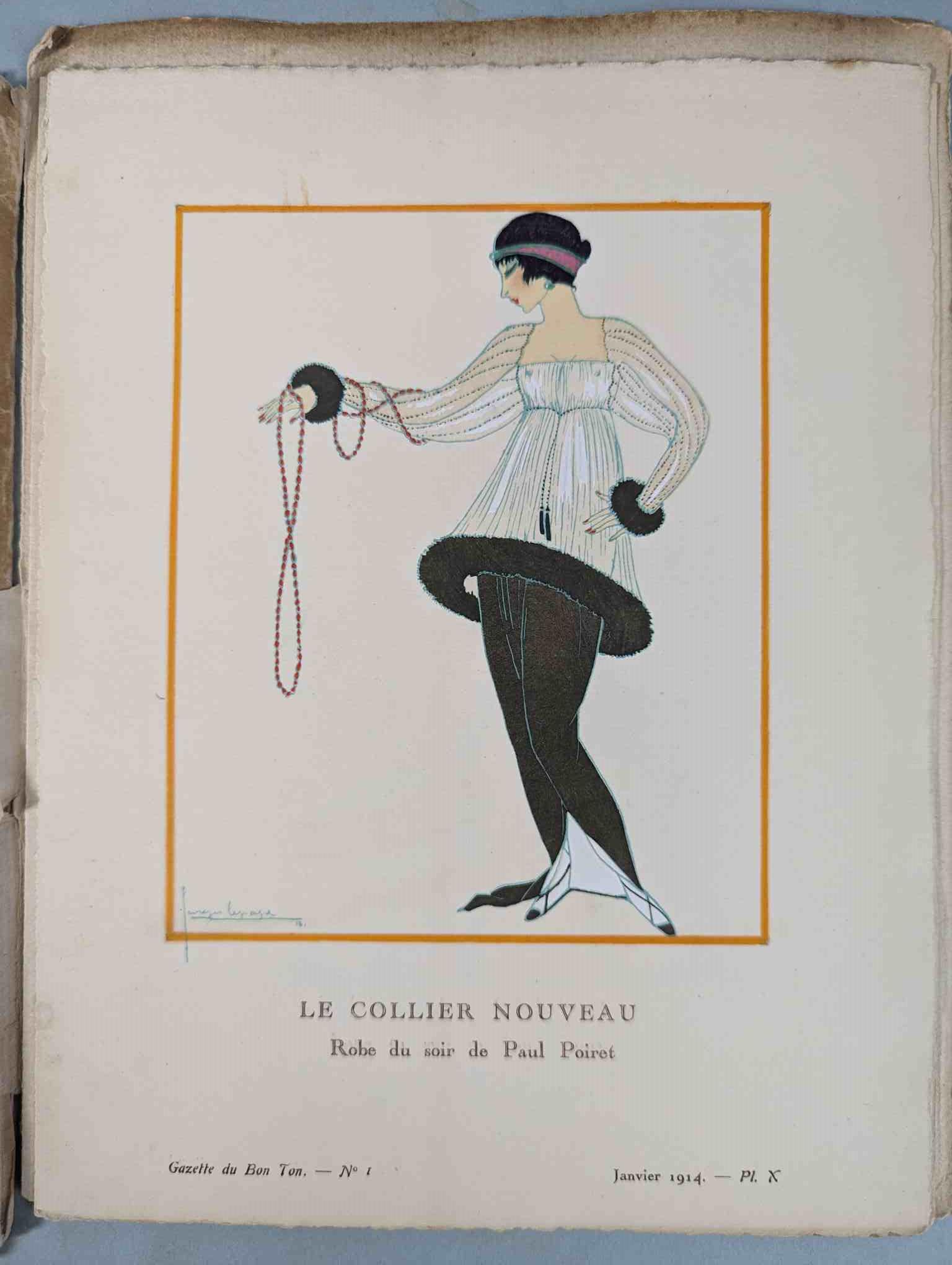 FASHION. VOGEL, Lucien. GAZETTE DU BON TON: Art-Modes & Frivolités, Paris 1913-14, 4 vol. - Image 20 of 54