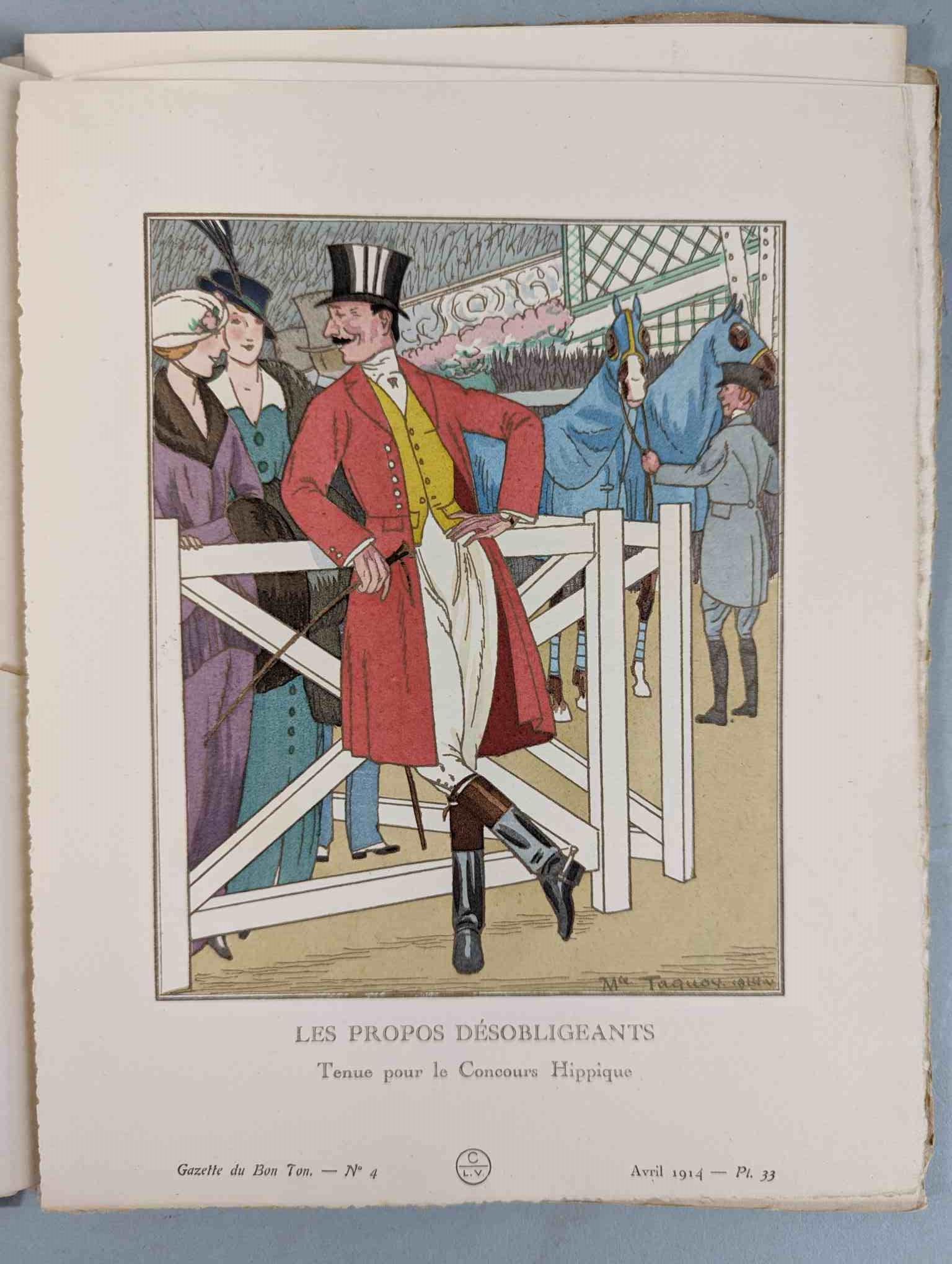 FASHION. VOGEL, Lucien. GAZETTE DU BON TON: Art-Modes & Frivolités, Paris 1913-14, 4 vol. - Image 33 of 54
