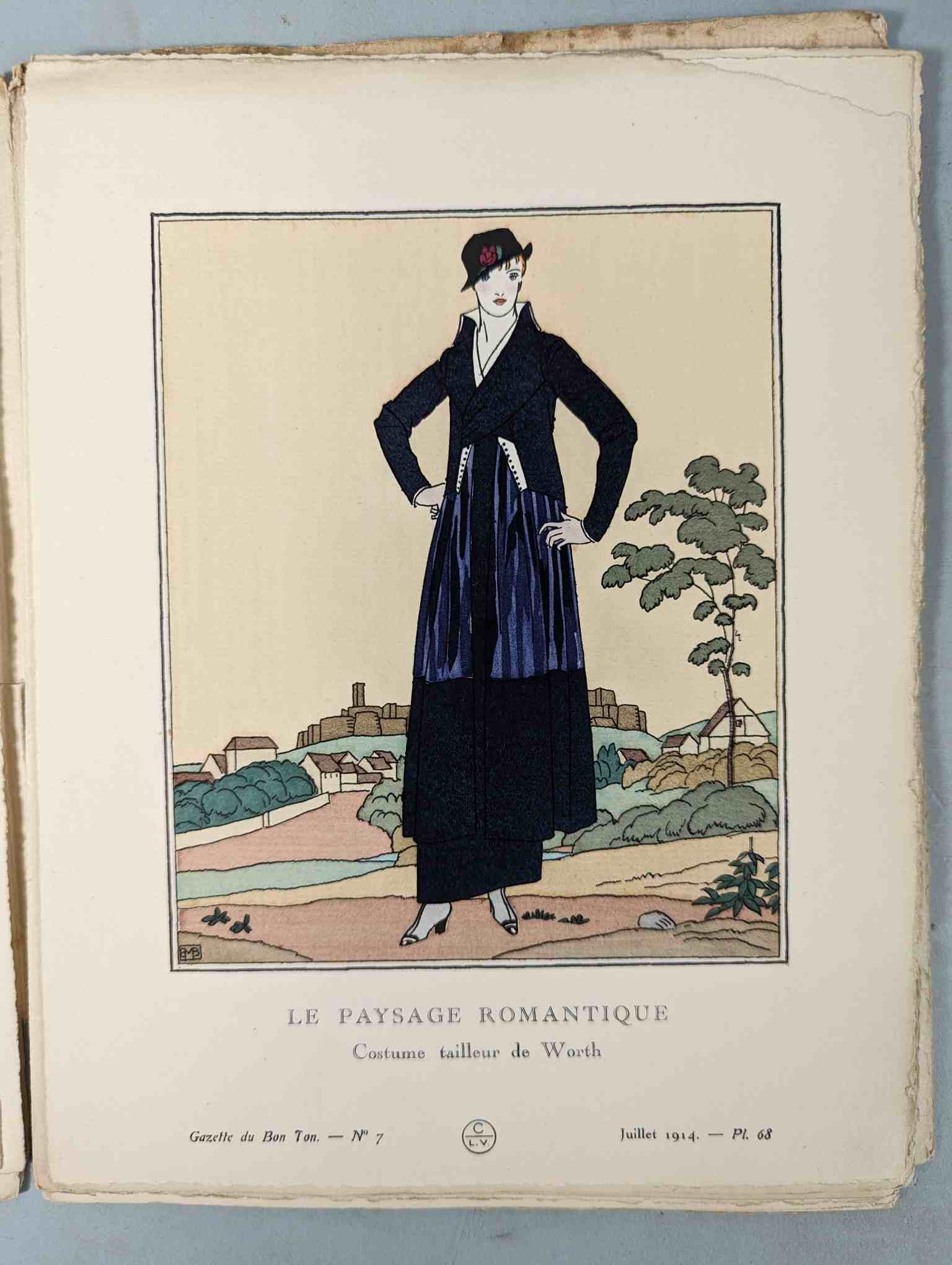 FASHION. VOGEL, Lucien. GAZETTE DU BON TON: Art-Modes & Frivolités, Paris 1913-14, 4 vol. - Image 44 of 54