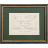 DICKENS, Charles (1812-1870), signed envelope clipping laid on card,