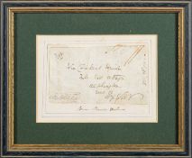 DICKENS, Charles (1812-1870), signed envelope clipping laid on card,