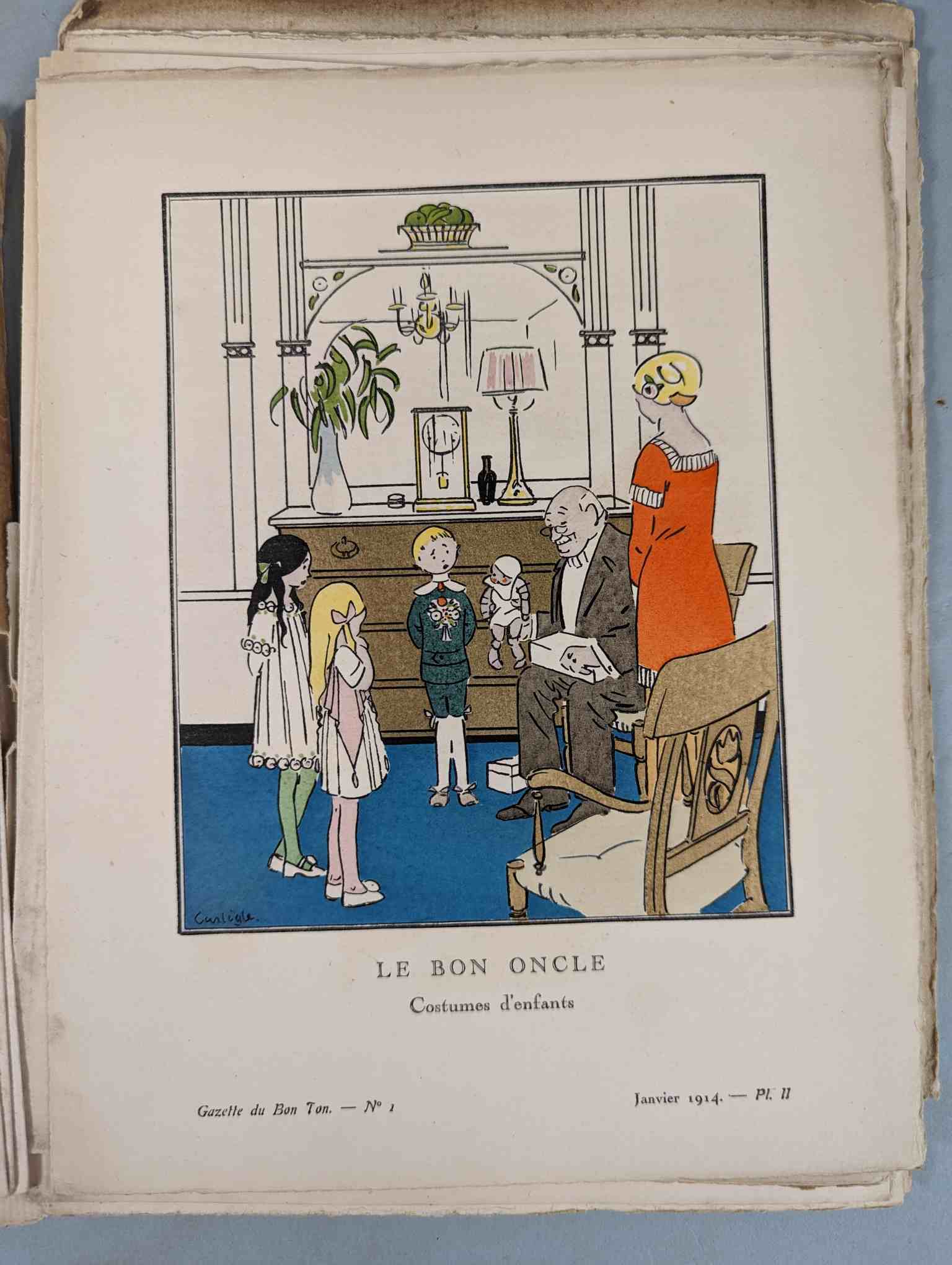 FASHION. VOGEL, Lucien. GAZETTE DU BON TON: Art-Modes & Frivolités, Paris 1913-14, 4 vol. - Image 12 of 54