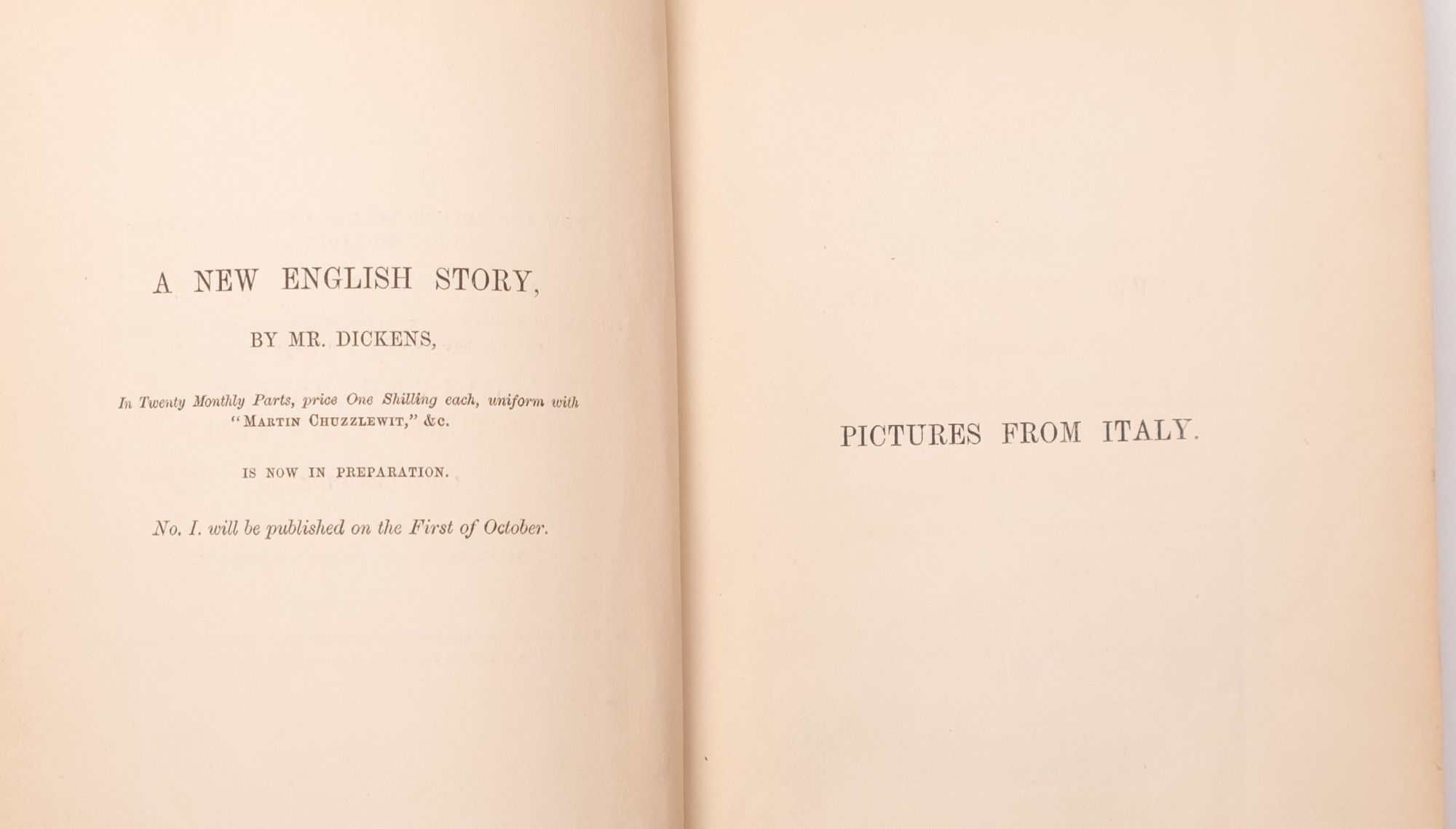 DICKENS, Charles. Pictures from Italy, Bradbury and Evans, first edition, 1846, original cloth, 8vo. - Image 3 of 10