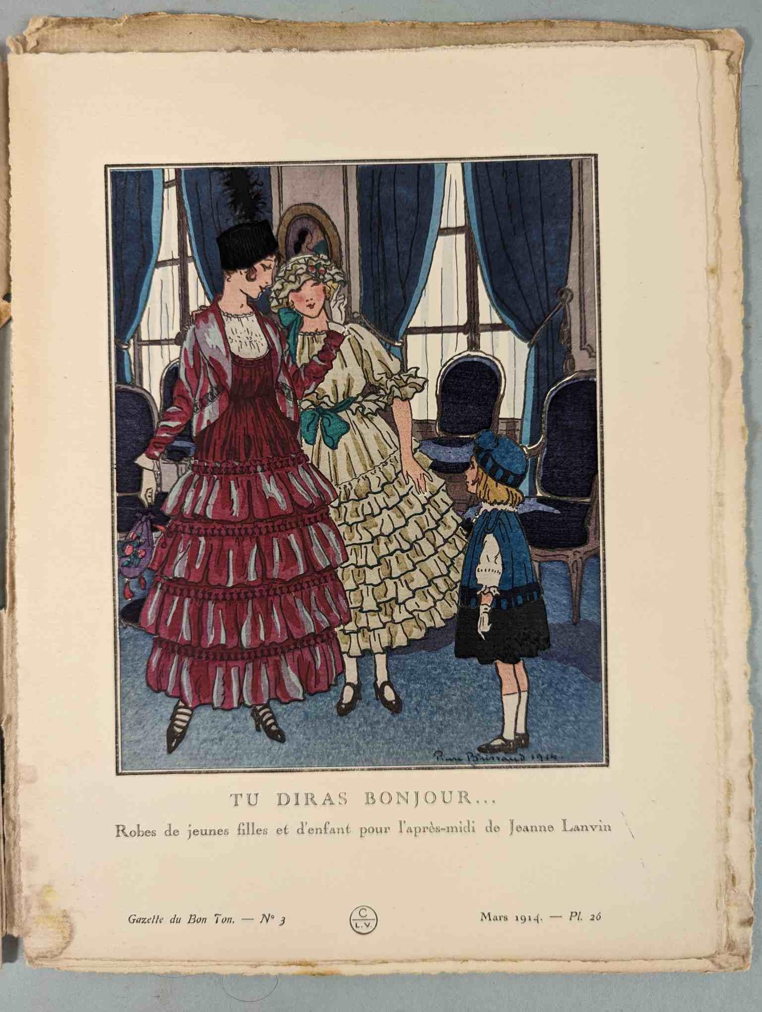 FASHION. VOGEL, Lucien. GAZETTE DU BON TON: Art-Modes & Frivolités, Paris 1913-14, 4 vol. - Image 26 of 54