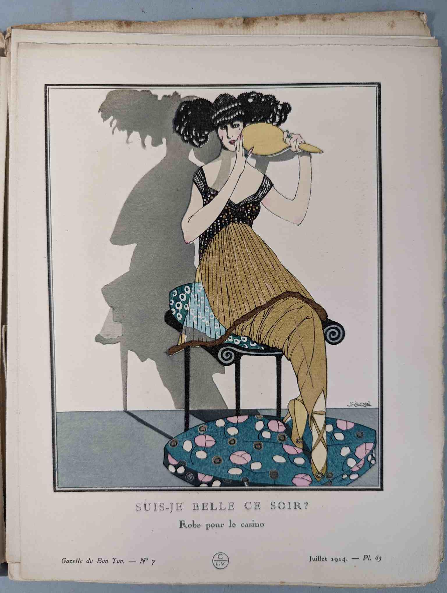 FASHION. VOGEL, Lucien. GAZETTE DU BON TON: Art-Modes & Frivolités, Paris 1913-14, 4 vol. - Image 48 of 54
