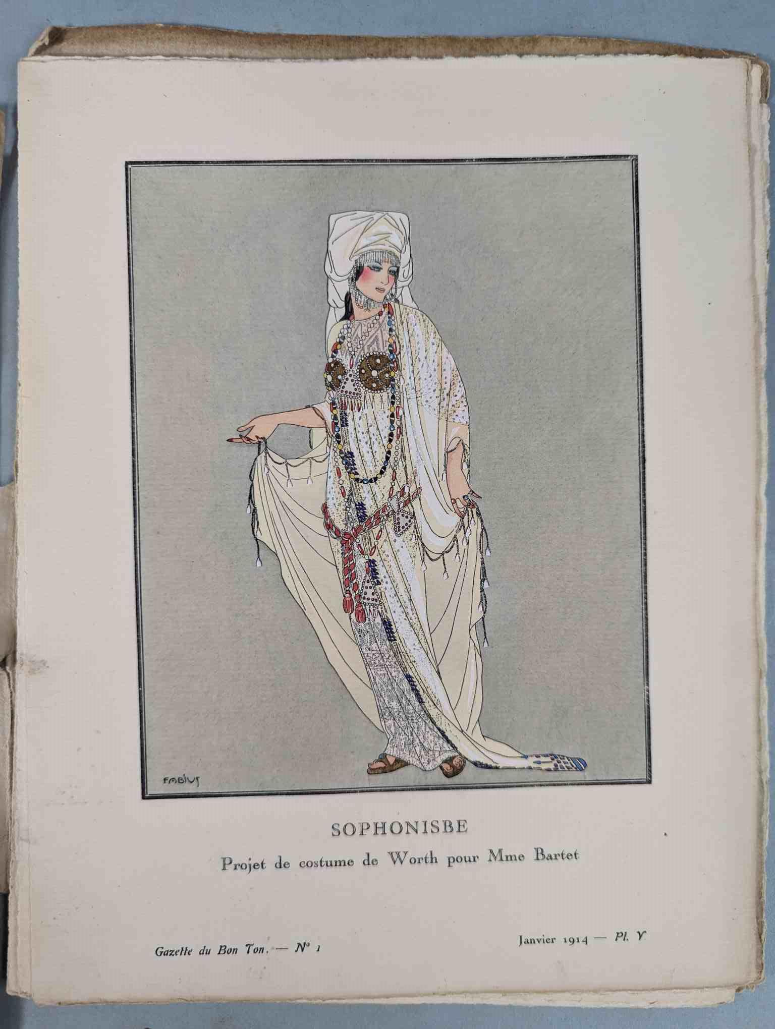 FASHION. VOGEL, Lucien. GAZETTE DU BON TON: Art-Modes & Frivolités, Paris 1913-14, 4 vol. - Image 15 of 54