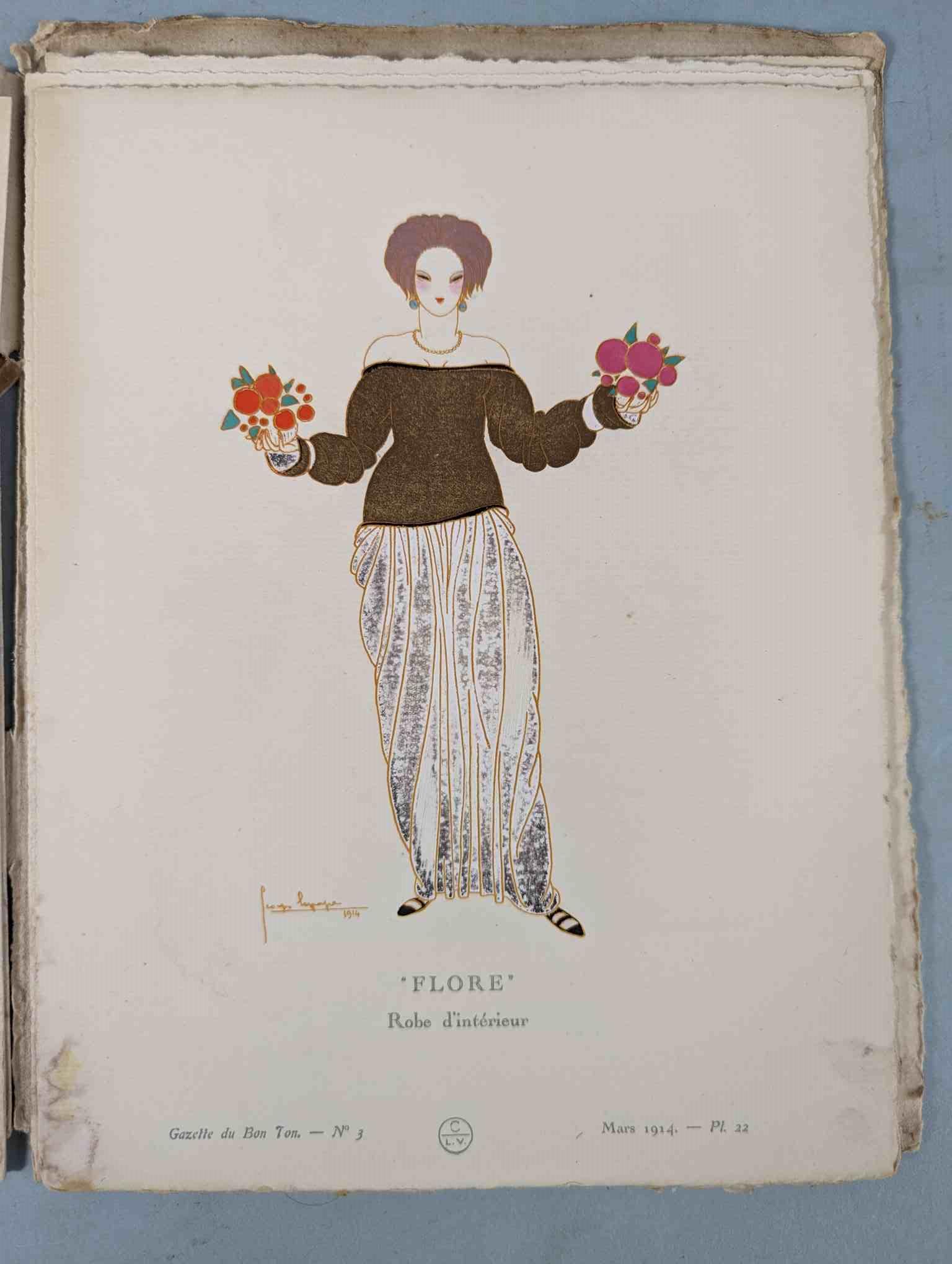 FASHION. VOGEL, Lucien. GAZETTE DU BON TON: Art-Modes & Frivolités, Paris 1913-14, 4 vol. - Image 22 of 54