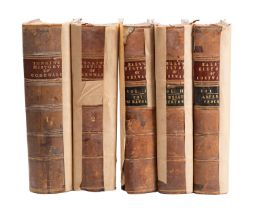 CORNWALL MANUSCRIPT HISTORIES. HALS, William. History of Cornwall, 3 vols., pp.