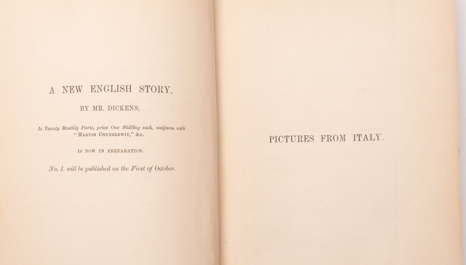 DICKENS, Charles. Pictures from Italy, Bradbury and Evans, first edition, 1846, original cloth, 8vo. - Image 9 of 10