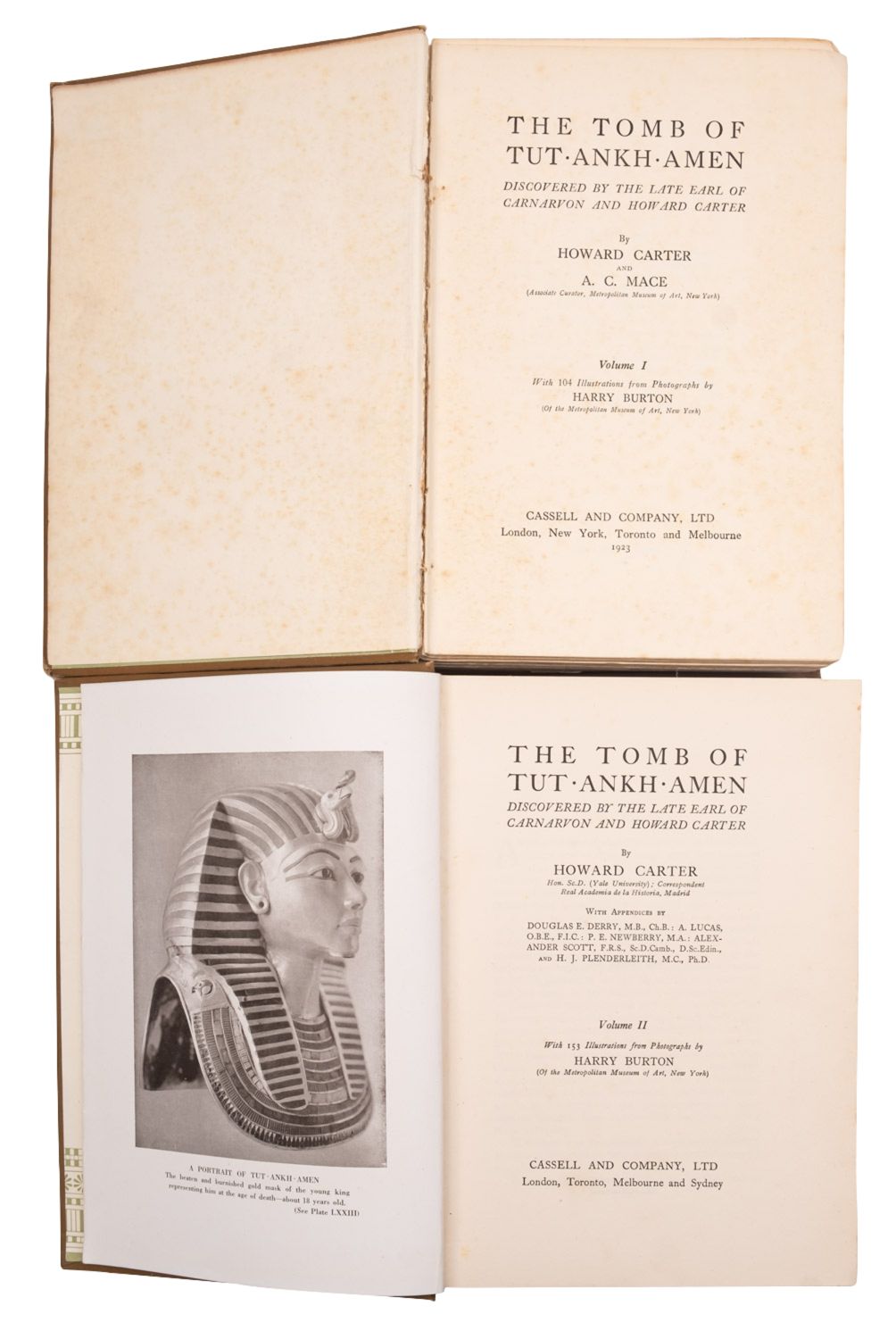 CARTER, Howard & A.C. Mace. The Tomb of Tut-Ankh-Amen [Tutankhamen / Tutankhamun], vol. - Image 2 of 2