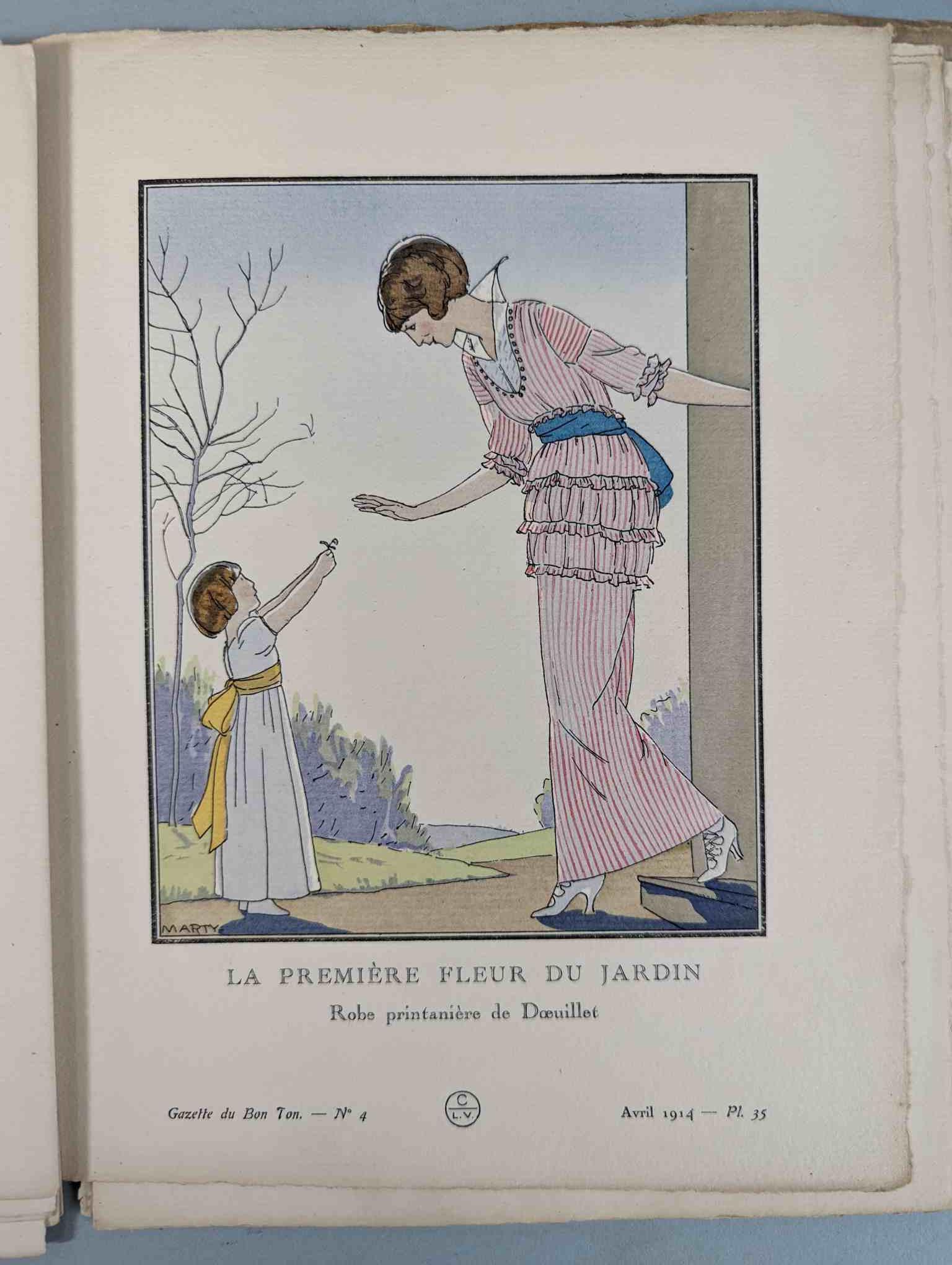 FASHION. VOGEL, Lucien. GAZETTE DU BON TON: Art-Modes & Frivolités, Paris 1913-14, 4 vol. - Image 35 of 54