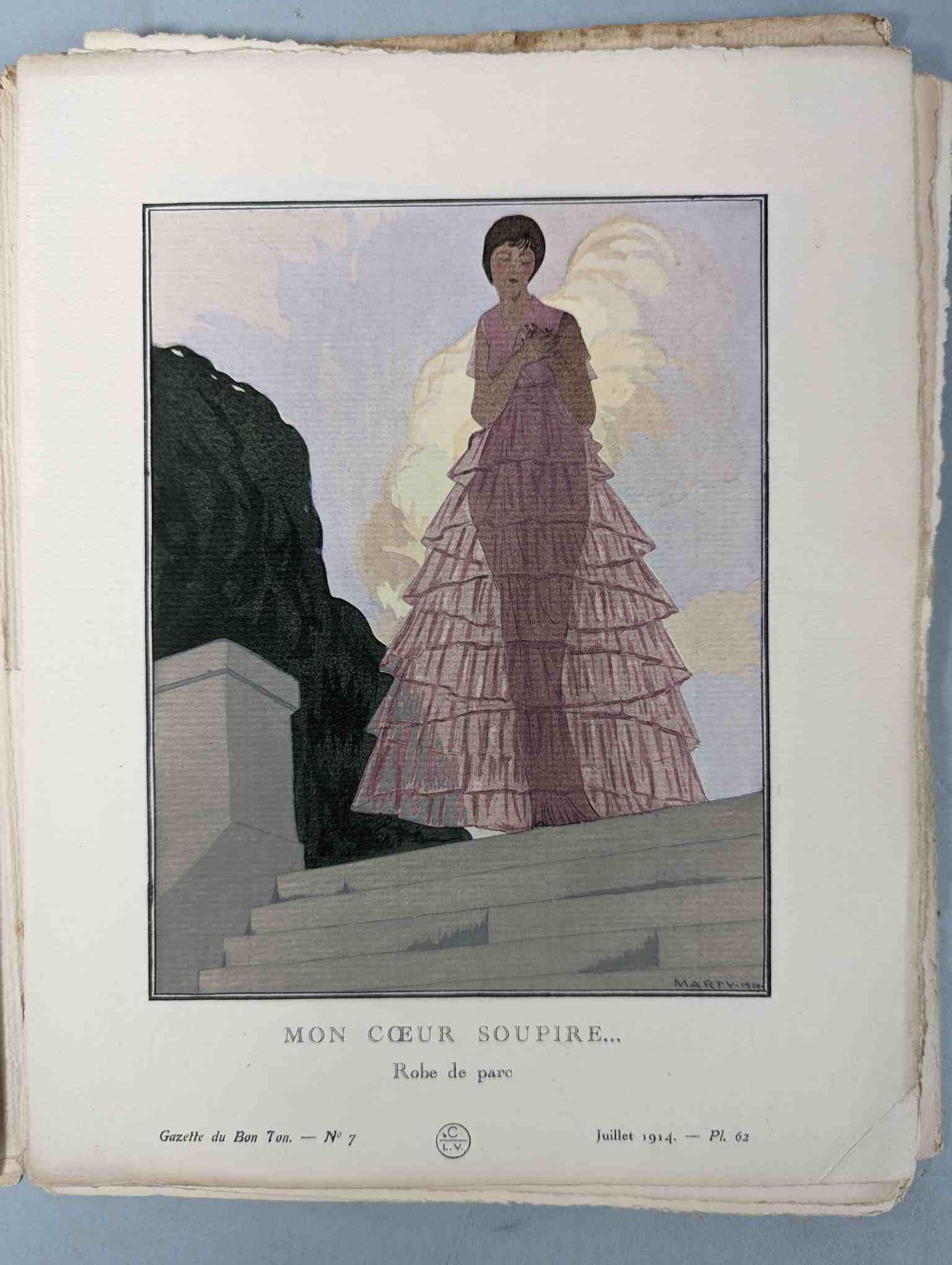 FASHION. VOGEL, Lucien. GAZETTE DU BON TON: Art-Modes & Frivolités, Paris 1913-14, 4 vol. - Image 40 of 54