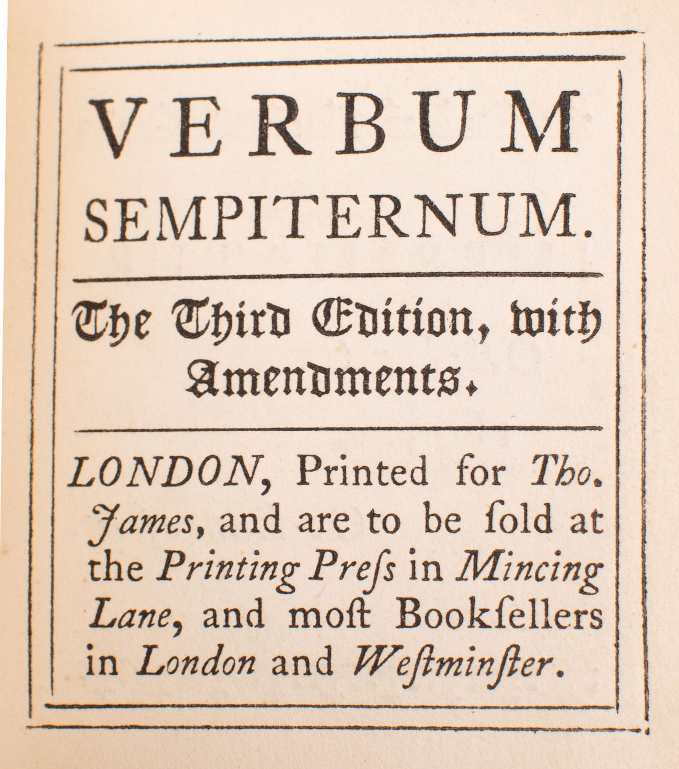 TAYLOR, John. The Thumb Bible, Verbum Sempiternum, facsimile reprint, London: Longman & Co. - Image 9 of 10