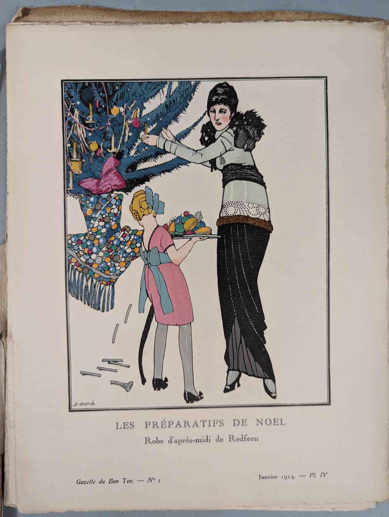 FASHION. VOGEL, Lucien. GAZETTE DU BON TON: Art-Modes & Frivolités, Paris 1913-14, 4 vol. - Image 14 of 54