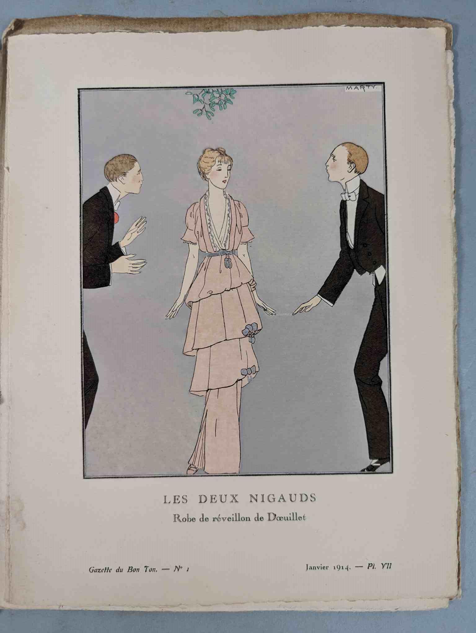FASHION. VOGEL, Lucien. GAZETTE DU BON TON: Art-Modes & Frivolités, Paris 1913-14, 4 vol. - Image 17 of 54